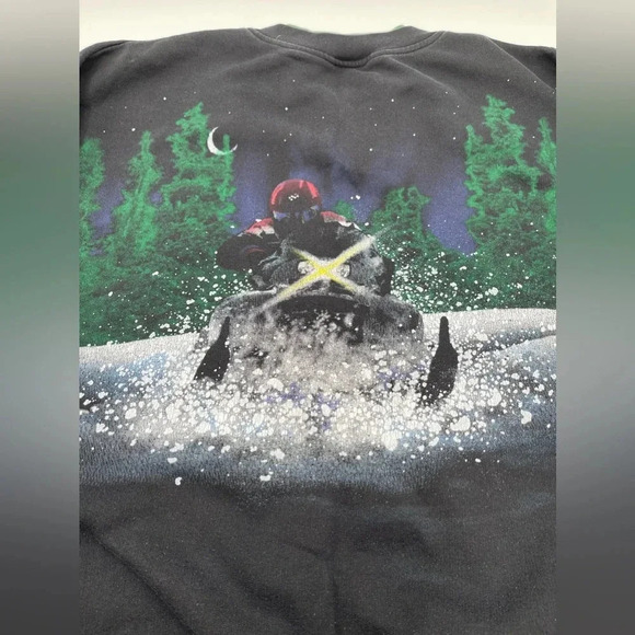 Vintage Artisan Sunschein Designs Women’s XL Snowmobile Pullover Sweatshirt - Picture 5 of 12